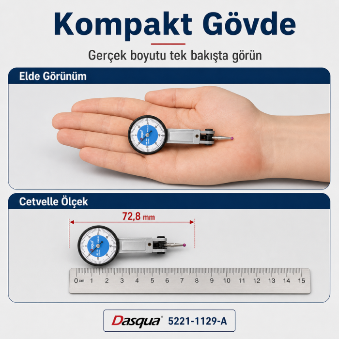 Dasqua 5221-1129-A kompakt kadranlı salgı komparatörü