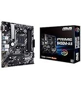 Asus Prime B450M-A II Anakart Soket AM4 (mATX, AMD Ryzen, DDR4 Bellek, M.2, SATA 6Gbit/s, US...