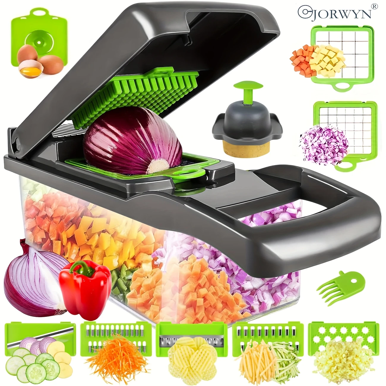 paslanmaz çelik bıçaklı sebze doğrayıcı, gıda doğrayıcı, soğan doğrayıcı, sebze dilimleyici ve spiralizer, kaplı sebze doğrayıcı, plastik ve paslanmaz çelikten yapılmış, mutfak aletleri, ev gereçleri, mutfak i̇çin ayrıntılar 0