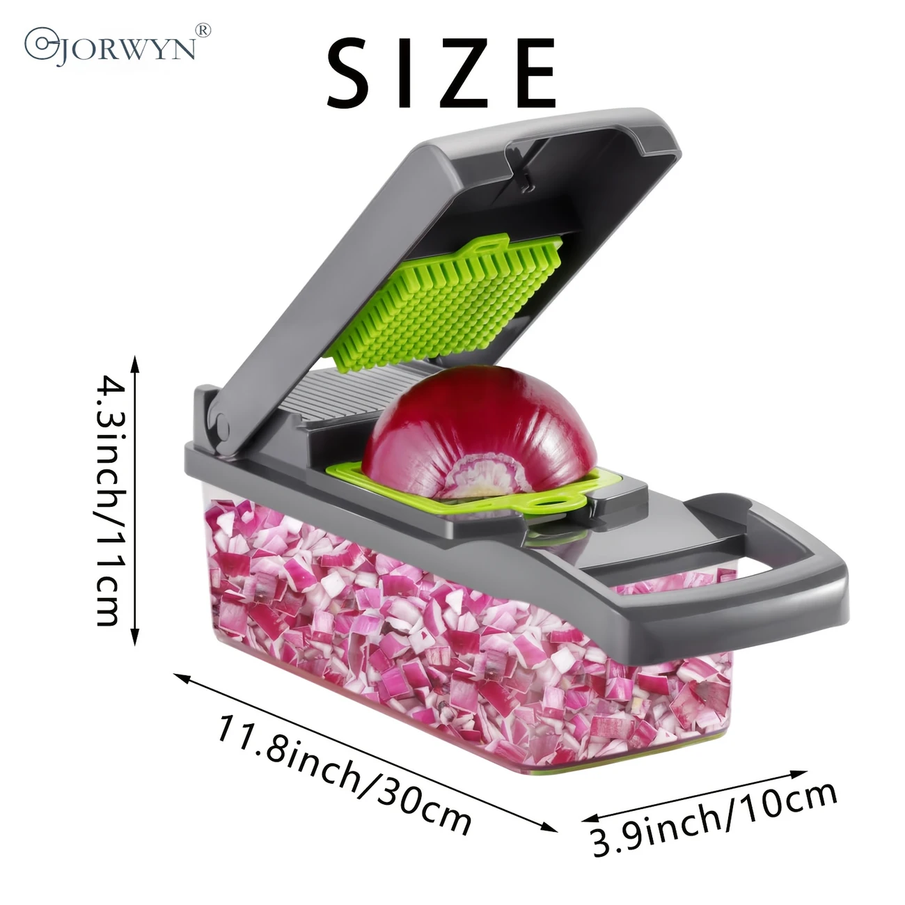 paslanmaz çelik bıçaklı sebze doğrayıcı, gıda doğrayıcı, soğan doğrayıcı, sebze dilimleyici ve spiralizer, kaplı sebze doğrayıcı, plastik ve paslanmaz çelikten yapılmış, mutfak aletleri, ev gereçleri, mutfak i̇çin ayrıntılar 1