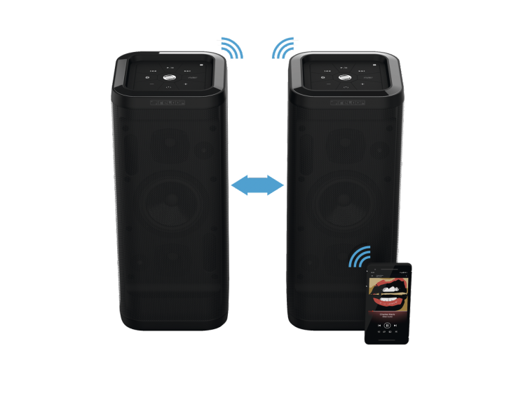 Reloop Groove Blaster BT - Üstten Görünüm