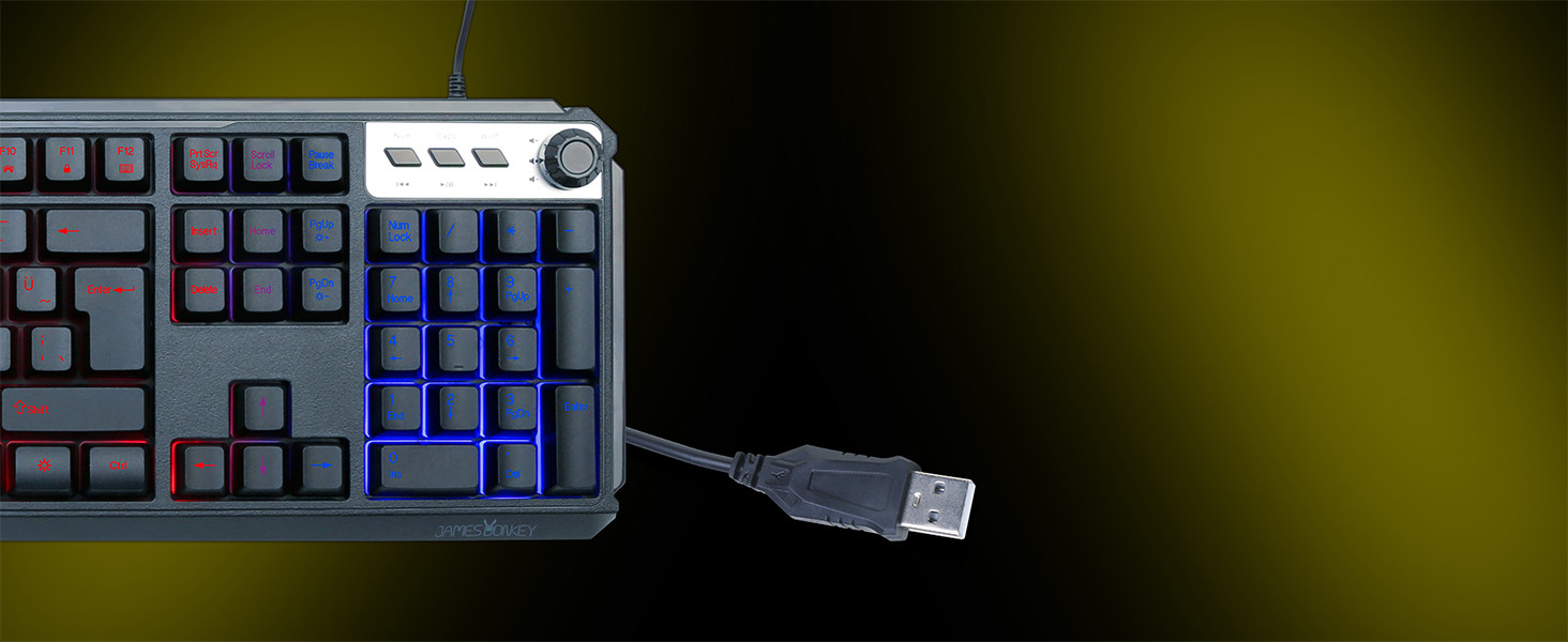 James Donkey JDK104 Rainbow Mekanik Hisli Membran Türkçe Q Gaming 105 Tuş Siyah Klavye