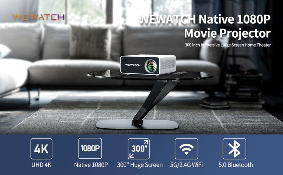 WEWATCH Yerel 1080P Film Projektörü