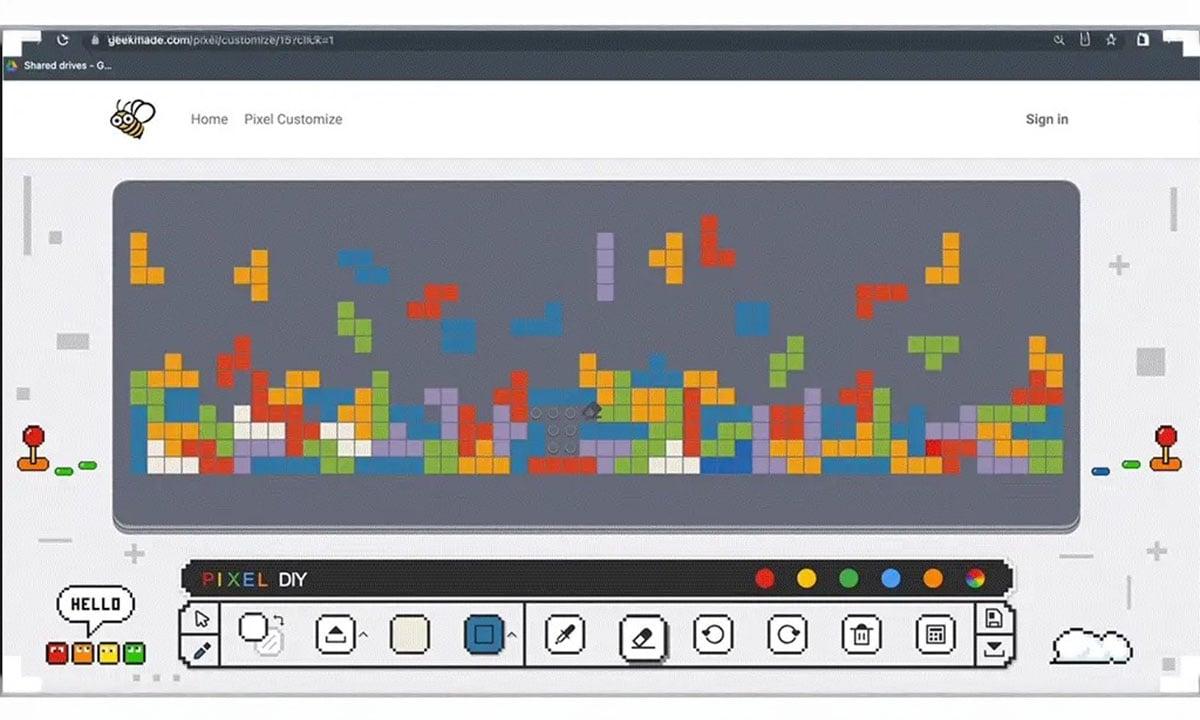 MelGeek Pixel Canvas Mekanik Klavye H8