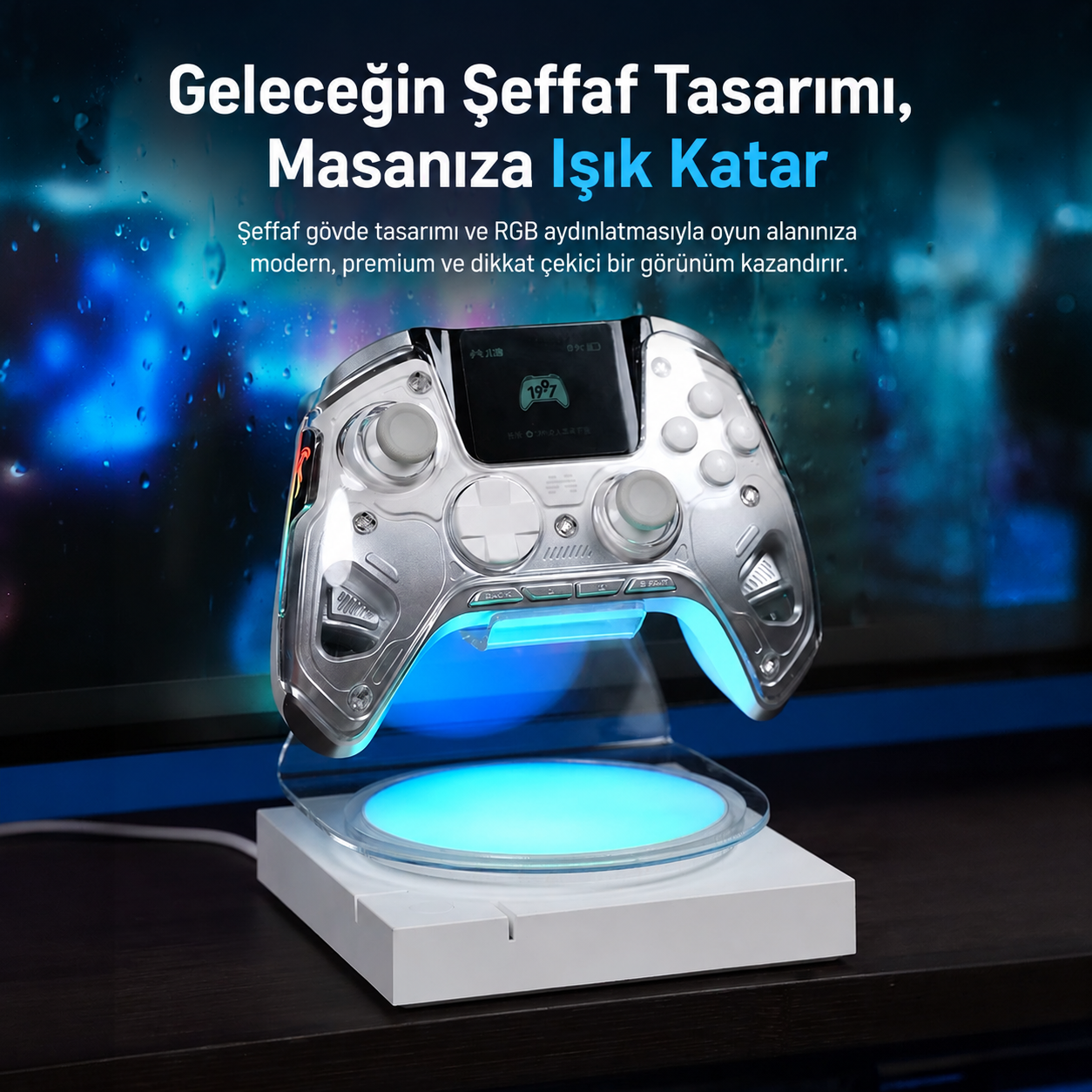 BEITONG KP50 Kablosuz Beyaz Gamepad (2.4G, Bluetooth, Kablolu)