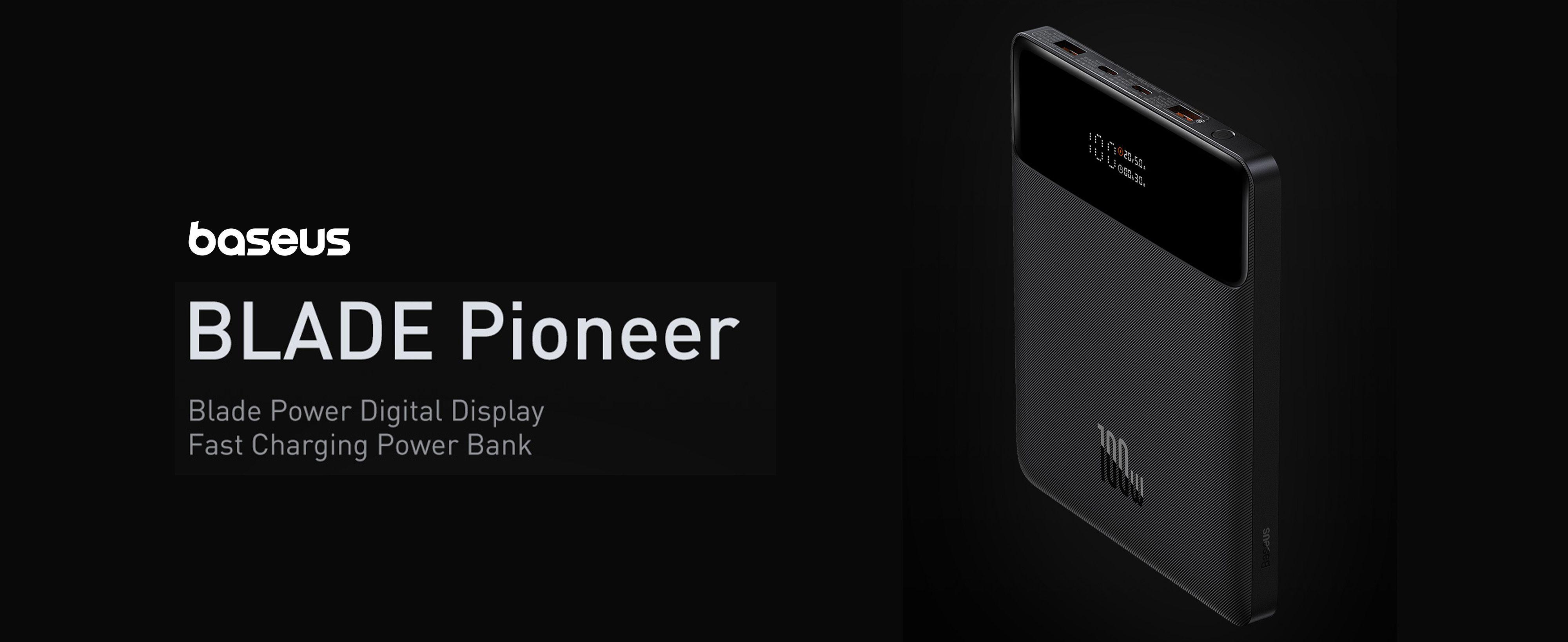 Baseus Blade 100W Power Bank 20000mAh Type C PD Fast Charging Powerbank Portable External Battery Charger for Notebook