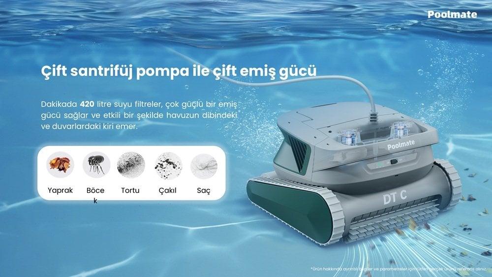 Yüksek-emiş-oranı-Poolmate_DTC_Havuz_Temizleme_Robotu 