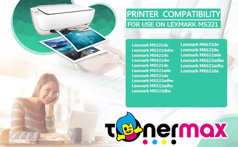 Lexmark 56F5H00 Muadil Toner / MS321 / MX321 / MS421 / MX421 / MS521 / MX521 / MS622 / MX622