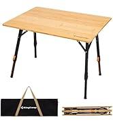 KingCamp Kamp Masası Bumbus 80 x 60 cm Katlanır Masa Yüksekliği Ayarlanabilir 42~70cm 2-4 Kişilik için...