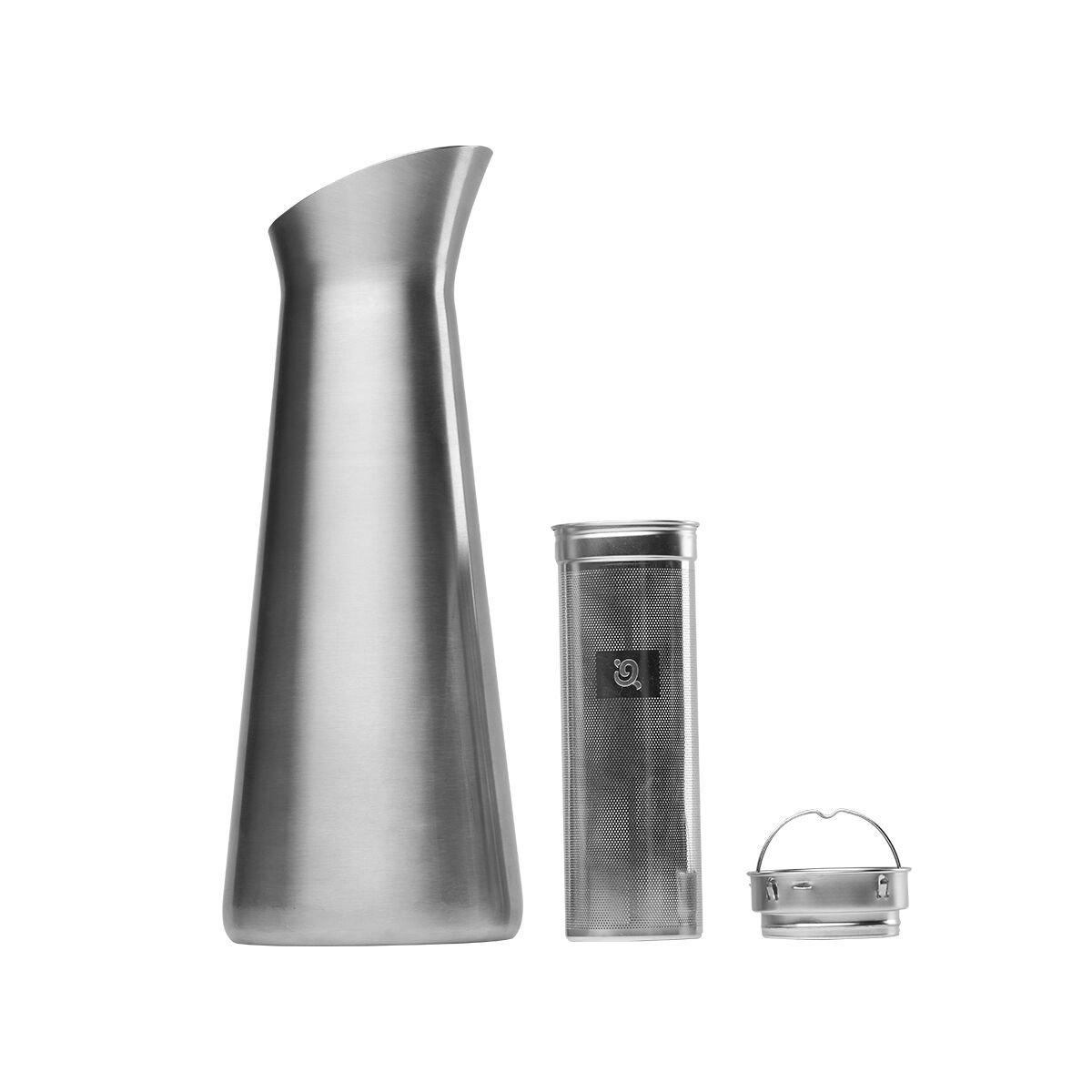 Qwetch QD3600 Isı Yalıtımlı 1000ml Karaf - Metalik