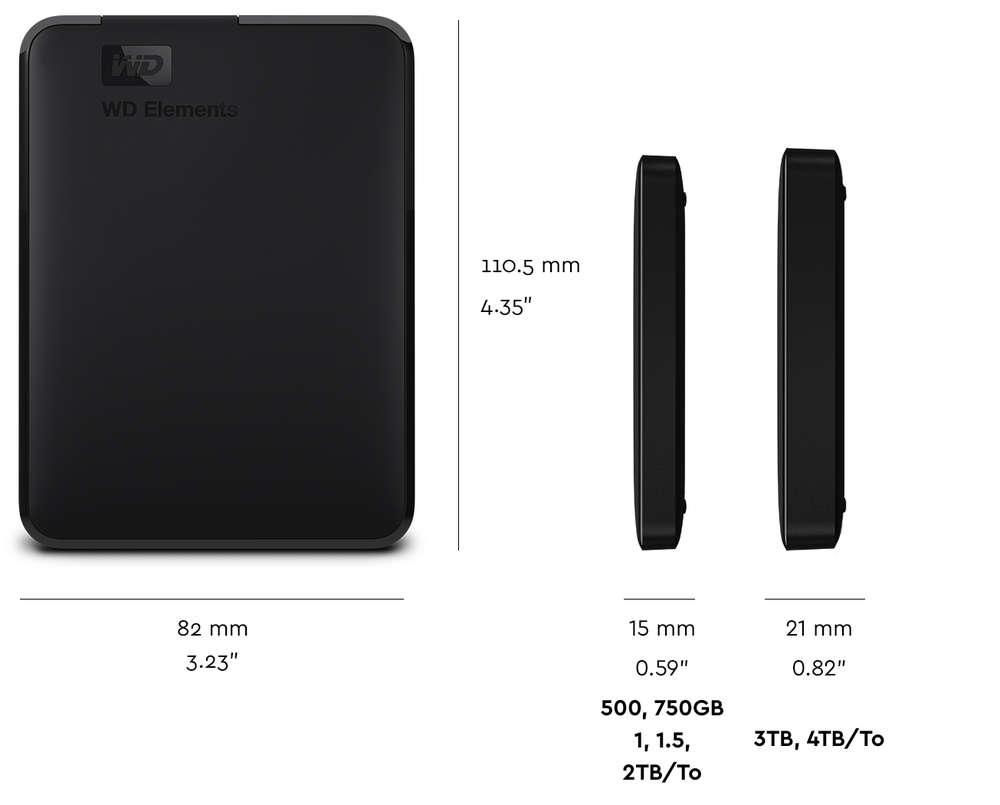 WD Elements Taşınabilir | Teknik özellikler WD Elements Taşınabilir | Teknik özellikler