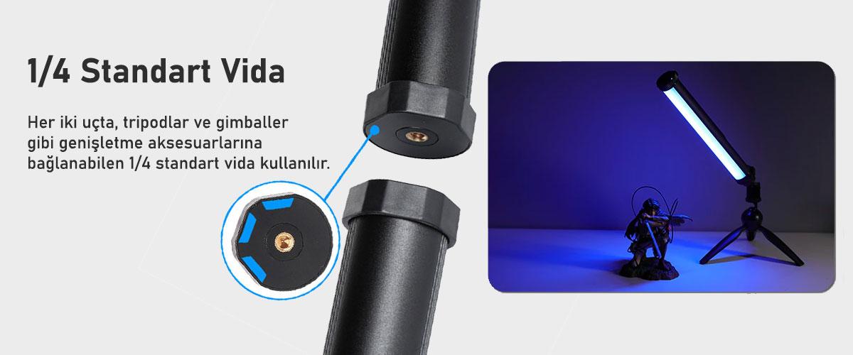 Gdx TB-40 RGB Led Tüp Işık (Uzunluk: 40 cm) Gdx TB-40 RGB Led Tüp Işık (Uzunluk: 40 cm)
