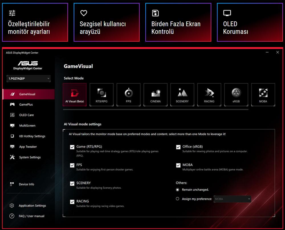 ASUS ROG Strix OLED XG27ACDNG Gaming Monitör H21