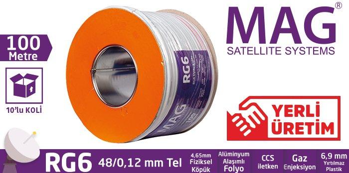 Mag RG6 100 Metre anten kablosu