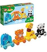 LEGO DUPLO İlk Hayvan Trenim 10955 - 18 Ay ve Üzeri Çocuklar İçin Fil, Kaplan, Zürafa ve Panda İç...