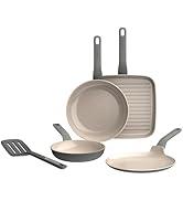 Berghoff - 4 adet Moonmist Terazi Yapışmaz Tava Seti, Spatula ile