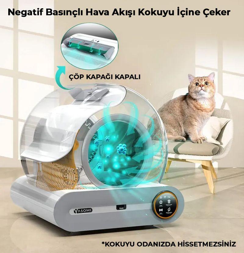 Yasomi Akıllı Kedi Tuvalet Kabı