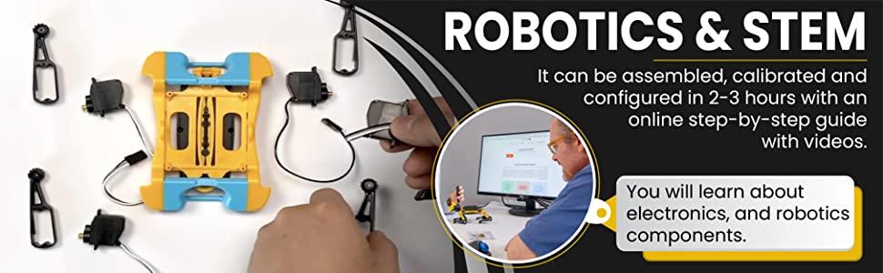 Dört ayaklı DIY robotik robot kiti robo köpek programlanabilir kodlama programlama açık kaynak ai geek çocuklar