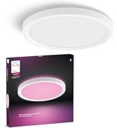 Philips Hue Devote Smart LED Panel Işık, Beyaz ve Renkli Ambiyans, Yuvarlak 30 cm, 16,6 W, 2000...