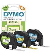 DYMO orijinal LetraTag etiket bandı | kağıt/plastik/metal | 12 mm x 4 m | kendinden yapışkanlı E...