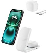 Belkin 2'si 1 Arada Kablosuz Şarj Cihazı 25W, Qi2 Sertifikalı MagSafe Uyumlu Şarj Cihazı, Dönüştürülebilir Şarj...