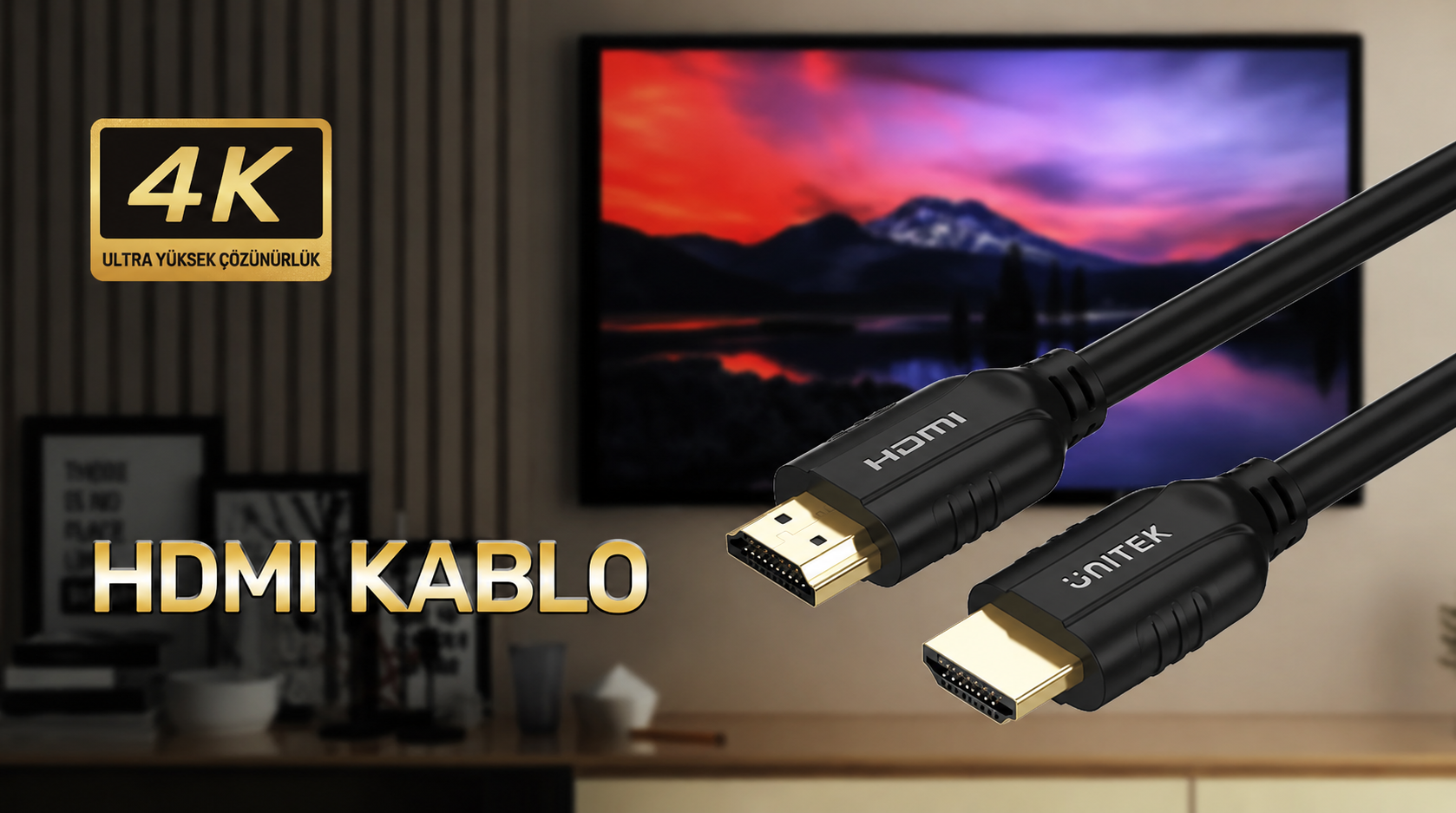 Unitek HDMI Kablo v2.0 4K&60Hz 20Mt C11079BK-20M