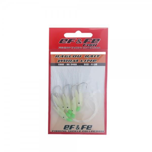 EFFE Raglu Bait Worm 6cm Fosforlu Kurt Çapari Glow HG3408