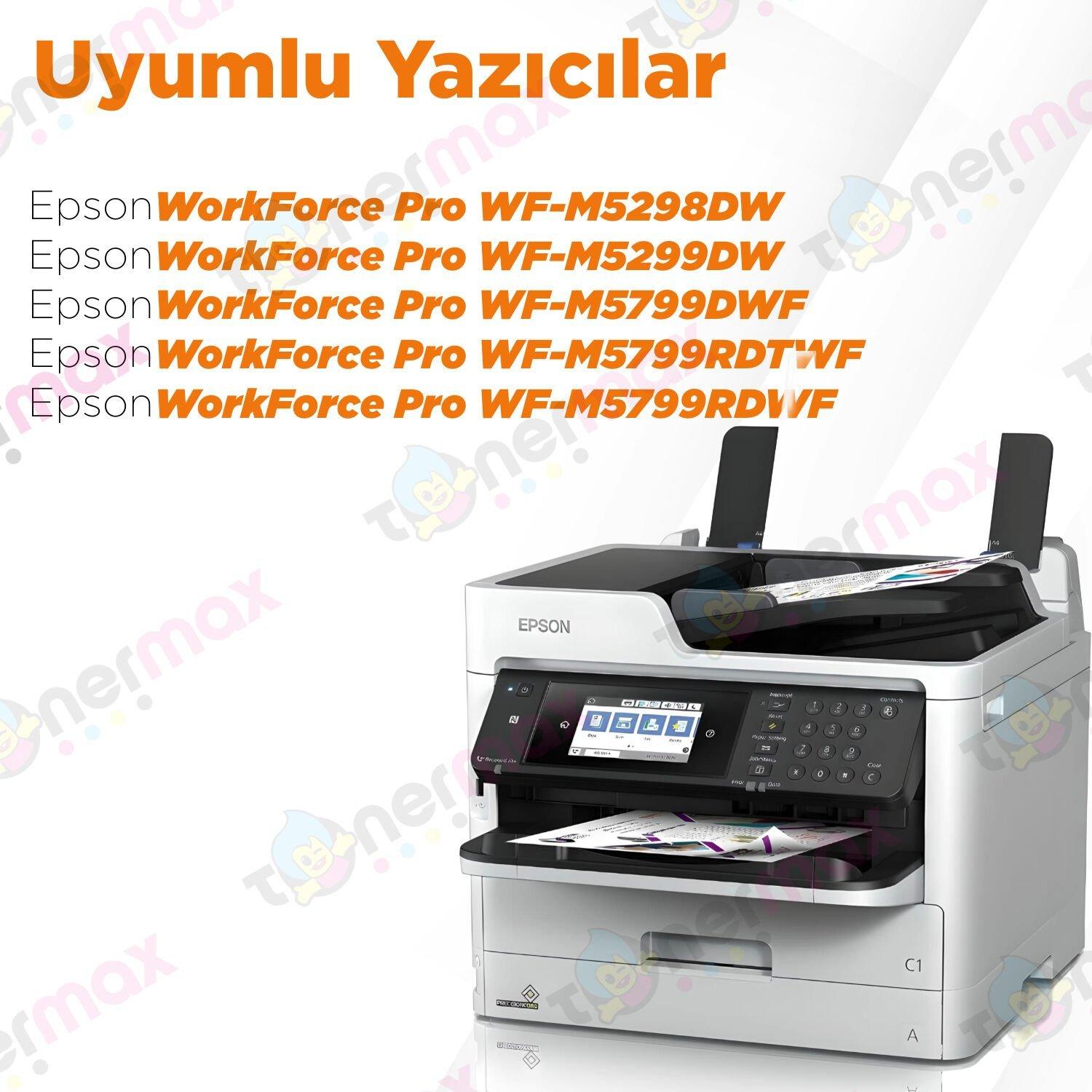 Epson T9661XXL Muadil Kartuş Extra Yüksek Kapasiteli / WF-M5298DW / M5299DW / M5799RDWF / M5799RDTWF / M5799RDWF C13T966140