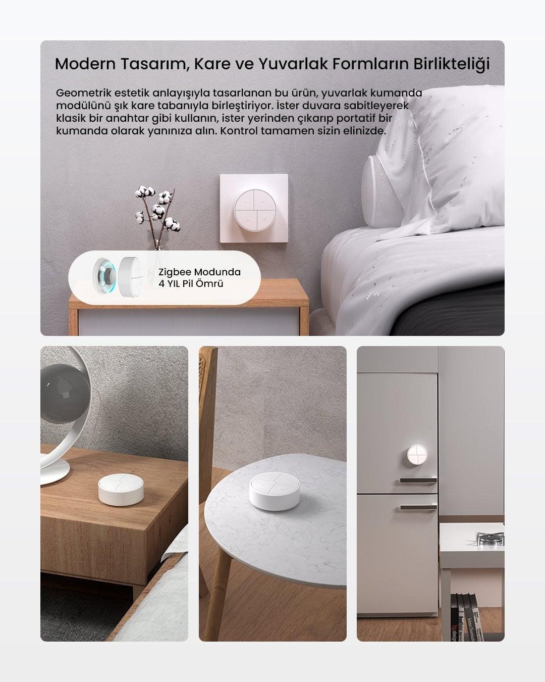 SONOFF SNZB-01M Zigbee 4 Tuşlu Kablosuz Akıllı Buton