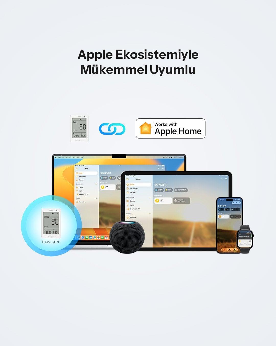 SONOFF AirGuard PM2.5/PM10 Matter Akıllı Hava Kalitesi Ölçüm Cihazı | SAWF-07P