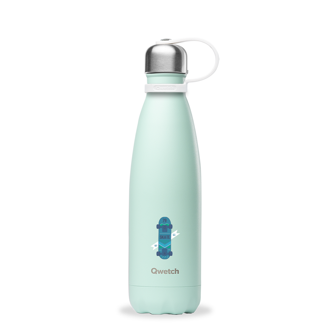 Qwetch QK9009 Kids Isı Yalıtımlı 500ml Termos - Kaykay Desenli