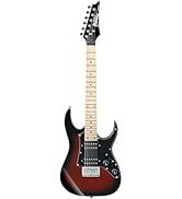 Birden çok açıdan gösterilen güneş patlaması kaplamalı elektro gitar, tek kesitli tasarım ve çift manyetikler içeren.