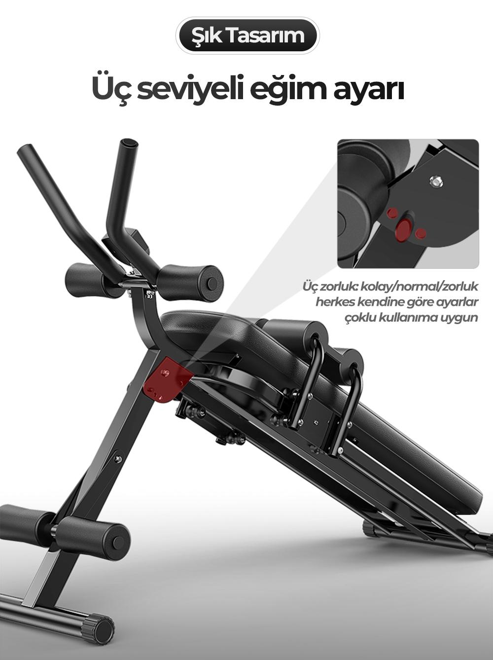 Yasomi YSM X-Fit 120 KG Kapasiteli Çok Fonksiyonlu Spor Oturma Benchi