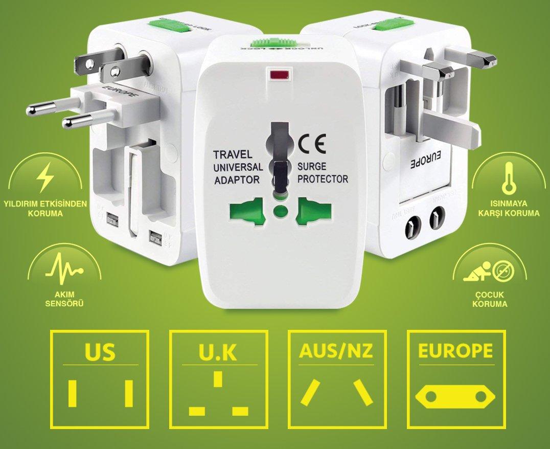 Narita NRT-640 Universal Çoklu Priz Çevirici Seyahat Adaptörü