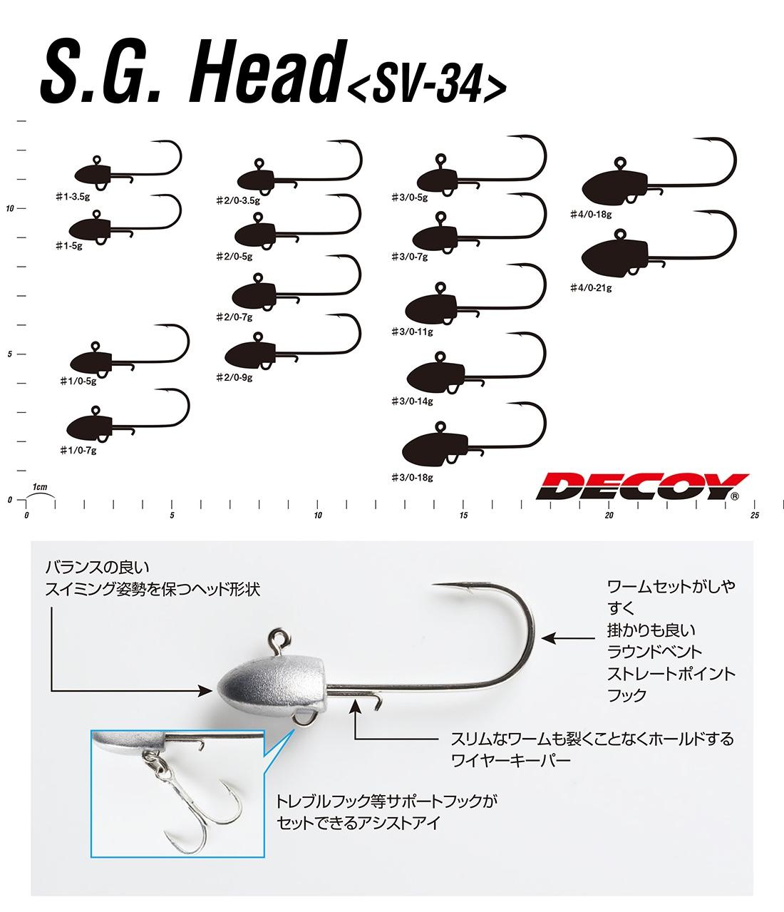Decoy SV-34 SG Head Jighead 5gr #1/0 WN