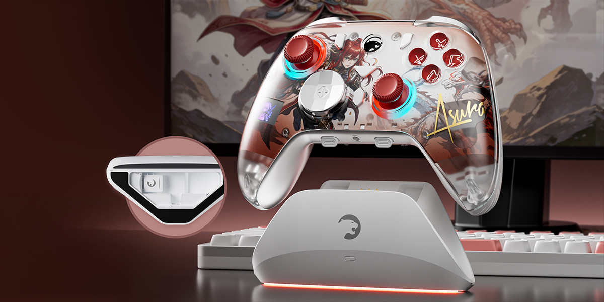 GamePower Asura Kablosuz Beyaz Gamepad (2.4G, Bluetooth, Kablolu) (PC Uyumlu & Taşıma Çantası Hediyeli)