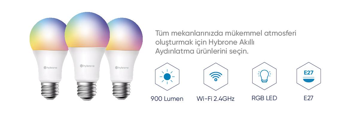 Hybrone Akıllı Wi-Fi RGB LED Ampül