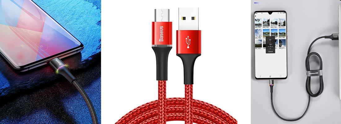 Baseus Halo 3A Micro USB 1 Metre Şarj Kablosu