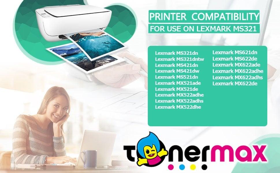 Lexmark 56F5H00 Muadil Toner / MS321 / MX321 / MS421 / MX421 / MS521 / MX521 / MS622 / MX622
