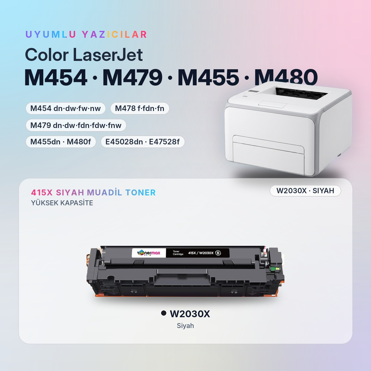 W2030X Siyah Muadil Toner uyumlu yazıcı modelleri