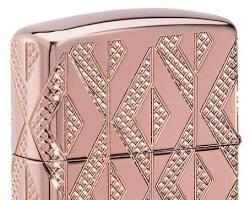 Zippo Çakmak 49702 Armor® Geometric Diamond Pattern Design resmi