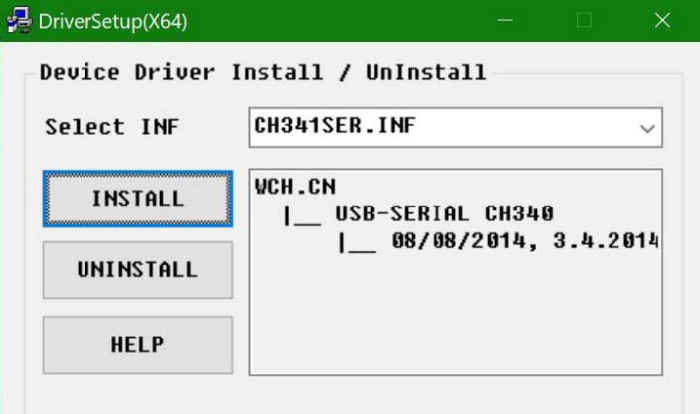 Victor 8045 CH340 USB sürücüsü kurulum ekranı