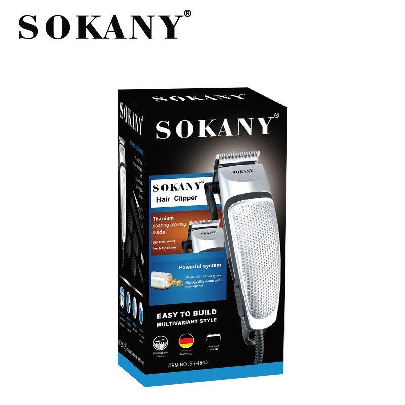 Sokany Şarjlı Saç Sakal Erkek Bakım Kiti (Tıraş Makinesi-4 Başlık-Makas-Tarak) SK-4643