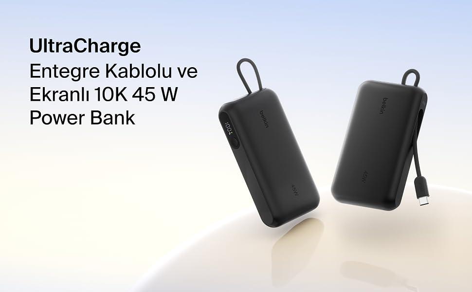 27K Power bank 240 W integrated cable