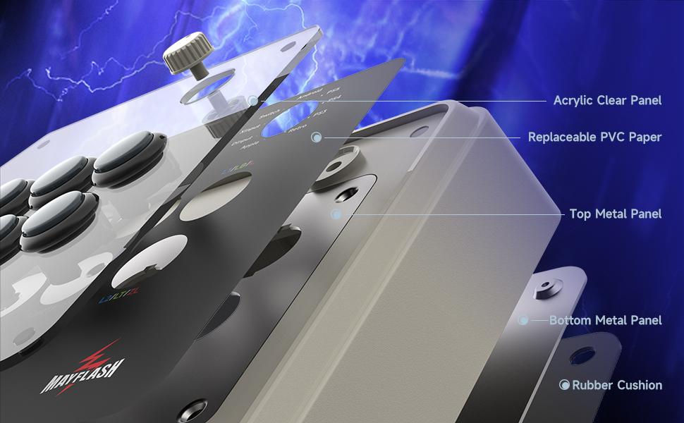 PS5, PS4, Switch için Sanwa düğmeleri ve joystick'li MAYFLASH Arcade Stick F700 Elite
