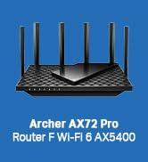 TP-Link Archer AX72 Pro Router AX5400 Wi-Fi 6, 2.5G WAN/LAN bağlantı noktası, 160MHz bant genişliği, USB...