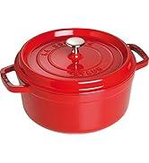STAUB dökme demir kızartma tavası/Cocotte, yuvarlak 24 cm, 3,8 l, kiraz kırmızısı