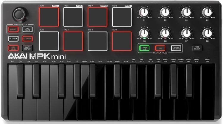 AKAI MPKMINI 2 BLACK 25 Tuşlu MIDI Klavye | MD Ses Işık Görüntü Sistemleri Teknoloji Mühendislik Ve Danışmanlık Hizmetleri