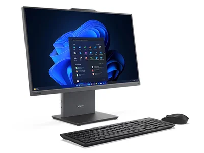 Lenovo ThinkCentre neo 50a 24 Gen 5 klavye-fare seti ile masaüstü kullanım görünümü
