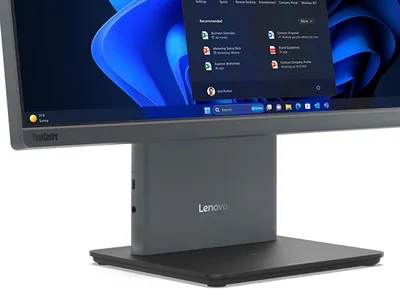 Lenovo ThinkCentre neo 50a 24 Gen 5 stand altı USB-C ve yan port detayı